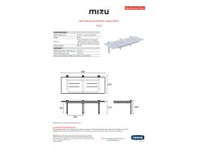 Specification Sheet - Mizu Drift Shower Seat 960 x 400mm White