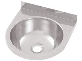 Stainless Steel Round Wall Basin 365mm x 370mm with Bracket