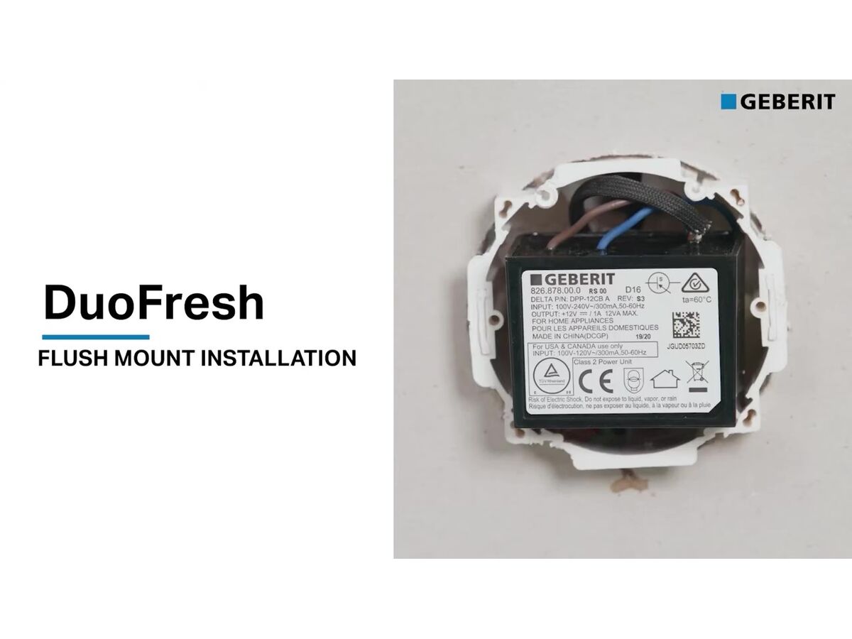 Geberit DuoFresh Flush Mount Install