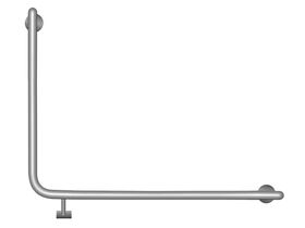 Raffaello Accessible Stainless Steel Grab Rail 90 Degree Right Hand 950mm x 700mm Bright