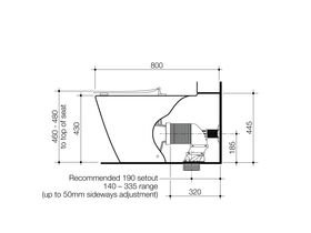 Caroma Care 800 Cleanflush Wall Faced BI Pan Germguard (4 Star)