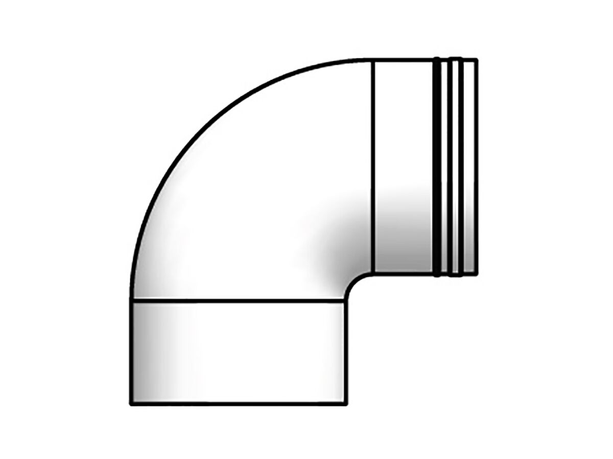 Thermann Commercial 32 Flue Elbow Twin 90 Degree 100