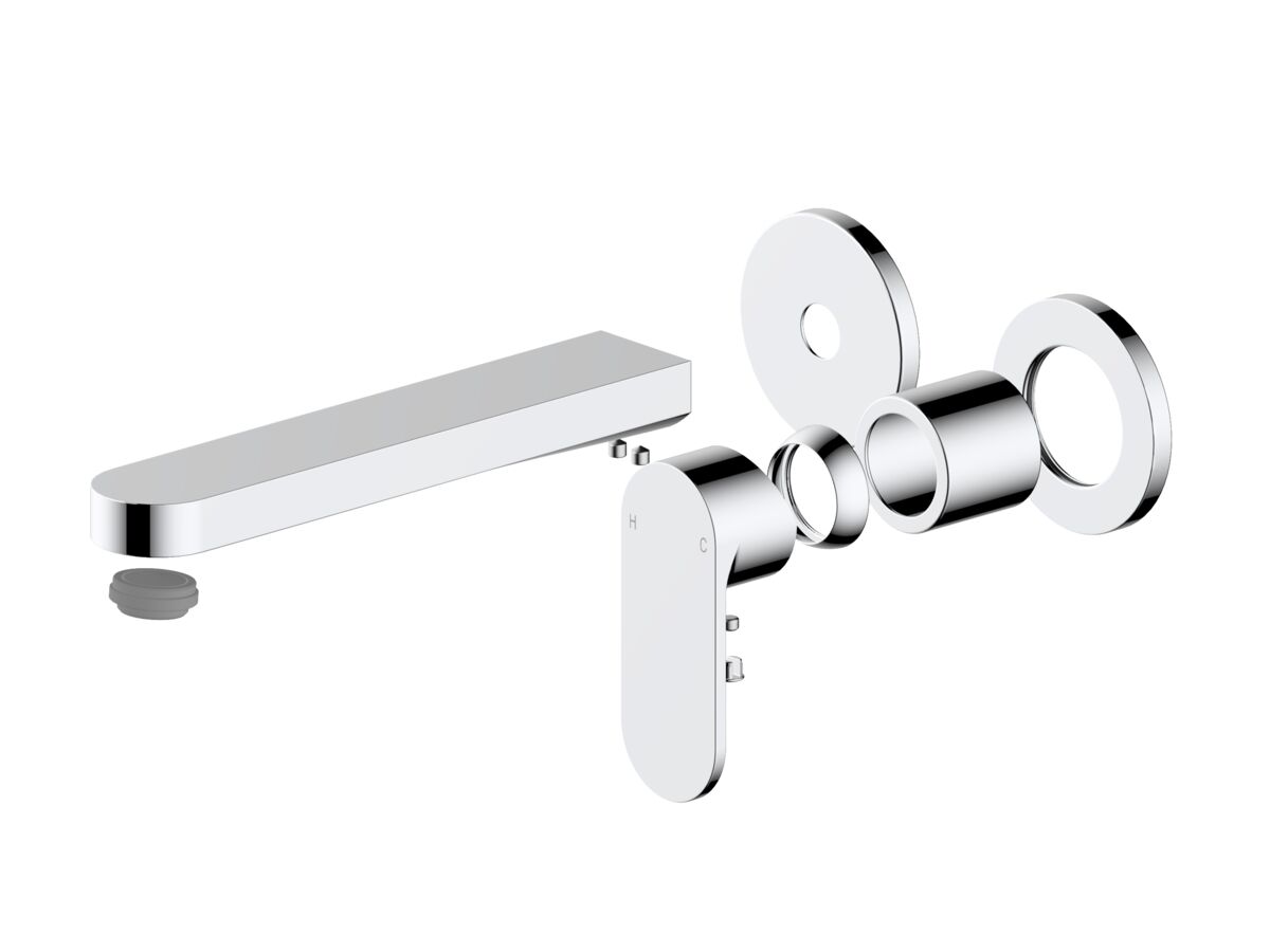 Hero - Mizu Soothe MK2 Wall Basin/Bath Mix 2Pc Trimset Chrome (5 Star)