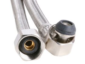 Flexi Hose S/S 15mm W/ Elbow