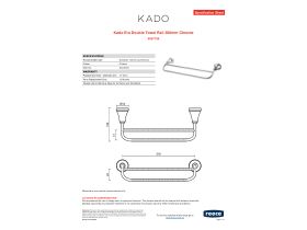 Specification Sheet - Kado Era Double Towel Rail 300mm Chrome