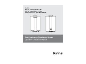 Installation Instructions - Rinnai Infinity 32 Enviro+ C/F