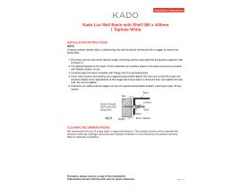 Installation Instructions - Kado Lux Wall Basin with Shelf 580 x 440mm 1 Taphole White