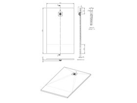 Roca Cyprus Shower Floor 900mm x 1500mm Cemento