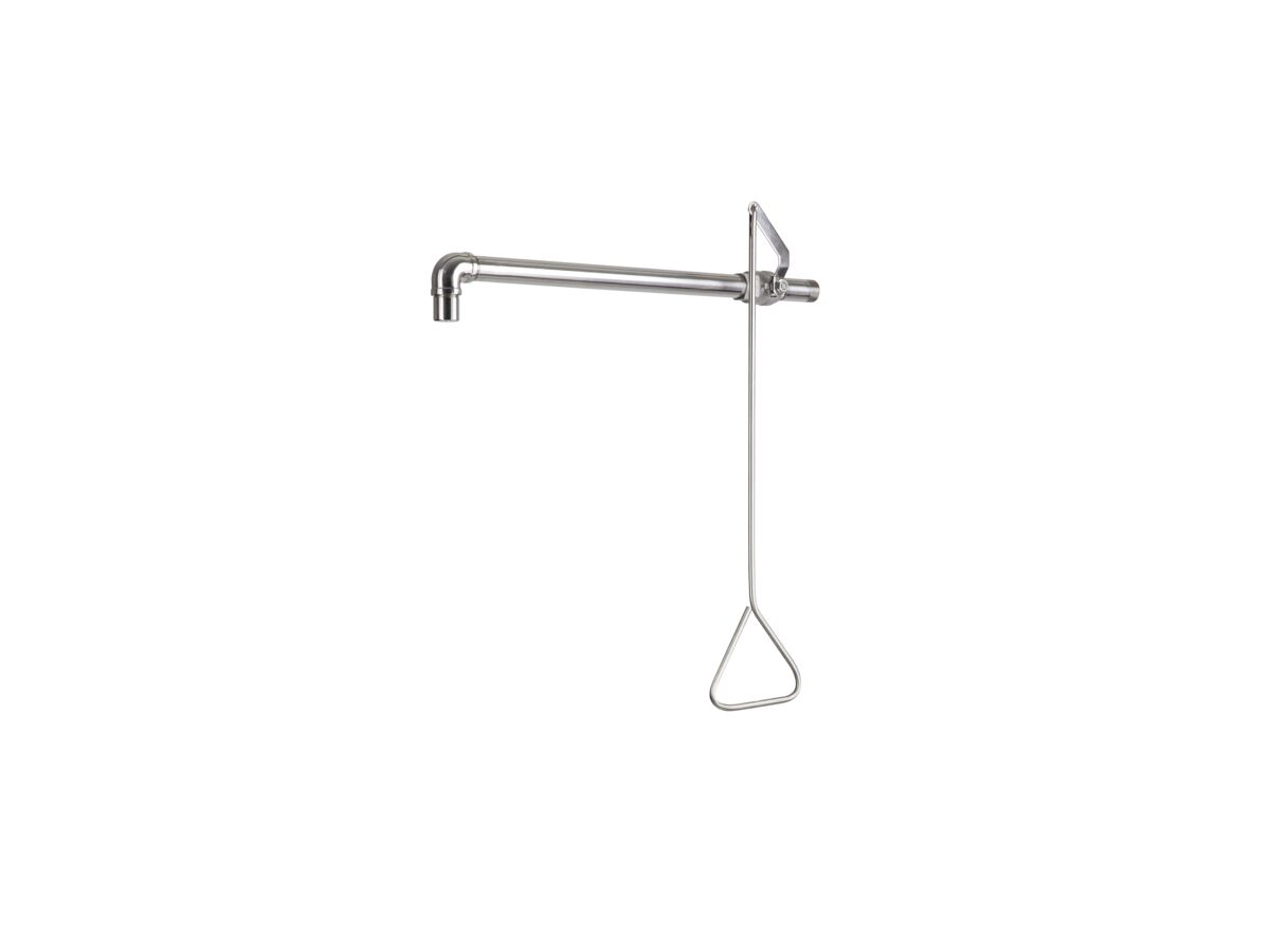 Wolfen Wall Mounted Safety Drench Shower Polished Stainless Steel