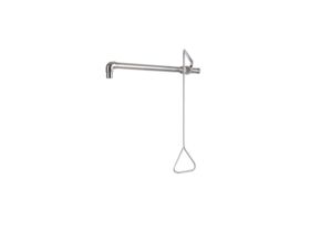 Wolfen Wall Mounted Safety Drench Shower Polished Stainless Steel