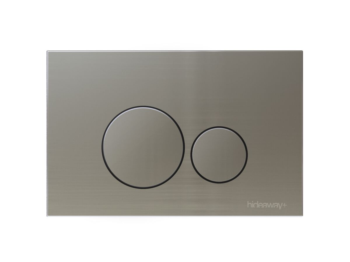 Hideaway+ Round Button/Plate Inwall Metal Brushed Nickel from Reece