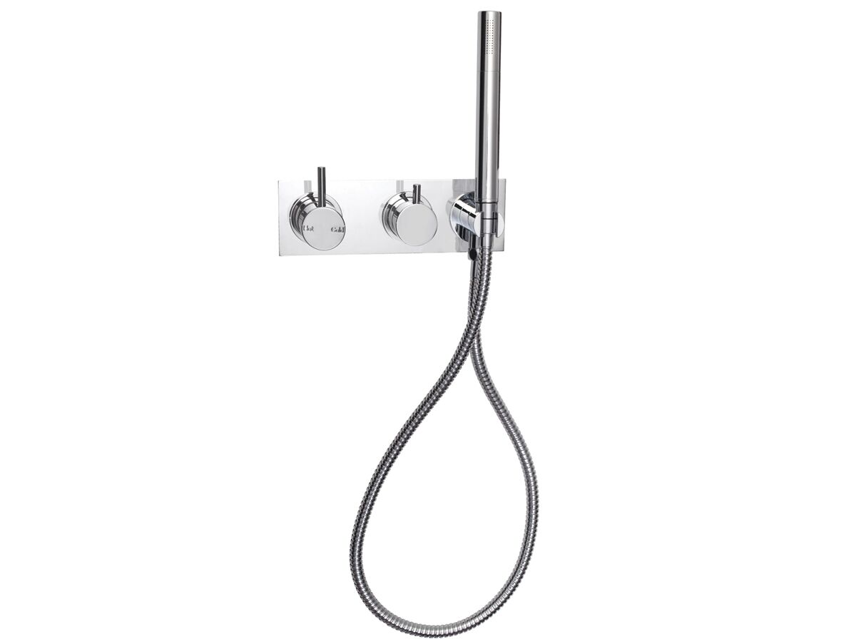 Scala Shower Mixer Tap System with Diverter Left Hand Operation Chrome