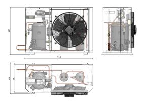 Tecumseh Compac Condensing Unit R404A PAC4524Z 3 Phase