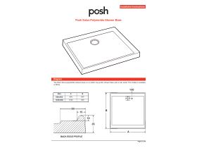 Installation Instructions - Posh Solus Polymarble Shower Base less waste