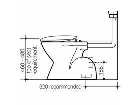 Caroma Cosmo Concealed Care Pan S Trap White (3 Star)