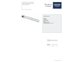 Technical Guide - GROHE Essentials Accessories Adjustable Towel Rail Chrome