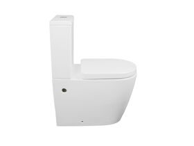 Kado Lux Close Coupled Back to Wall Overheight Bottom Inlet Toilet Suite with Soft Close Quick Release Seat White (4 Star)