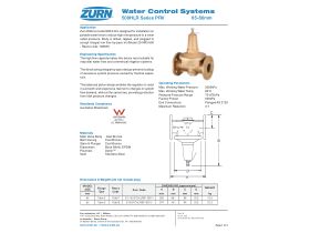 Specification Sheet - Wilkins Pressure Reducing/Relief Valve Flange Table D Adjustable