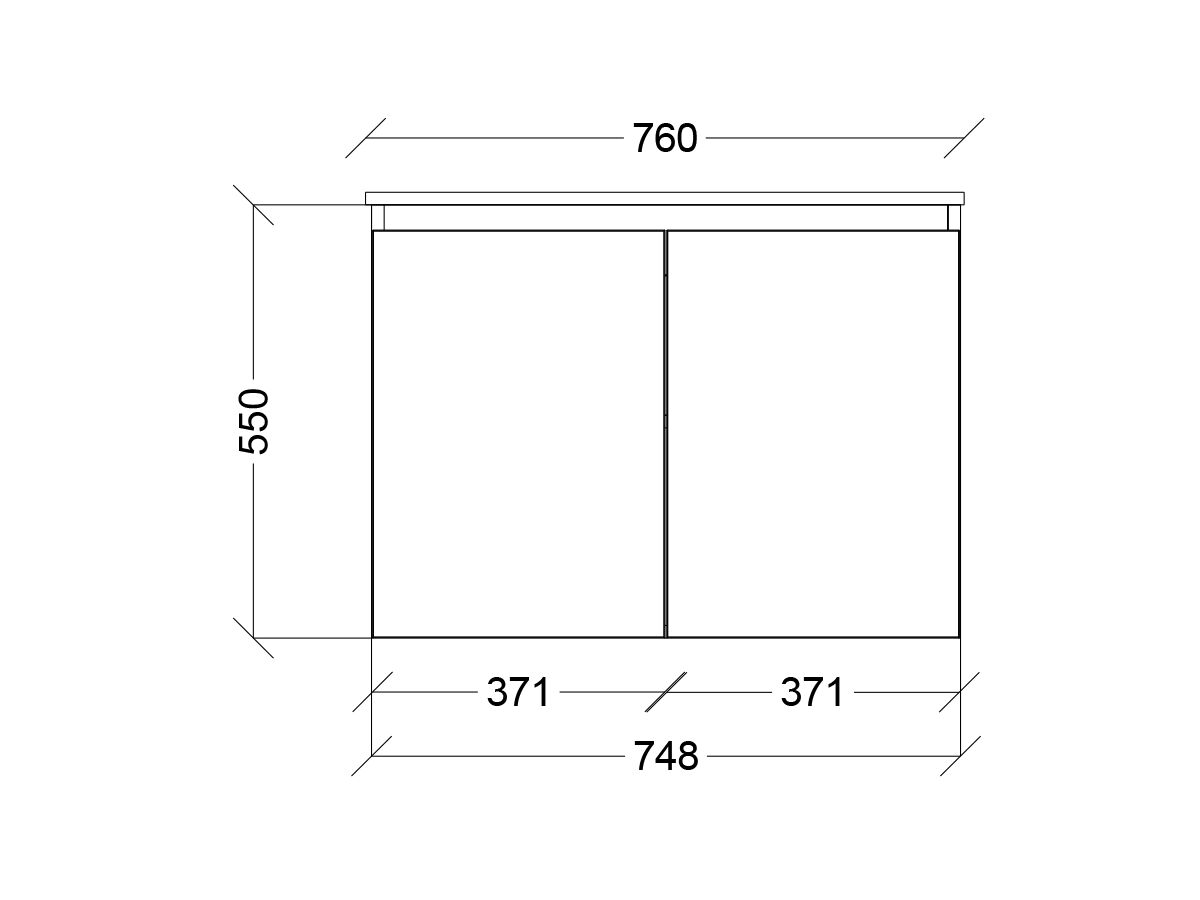 Posh Domaine Ensuite 750mm Wall Hung Vanity Unit 1 Door 1 Drawer From Reece