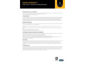 Warranty - DIMAX Gate Valves