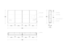 Posh Domaine Plus Shaving Cabinet Graph Int LED 1800x800 4 Door