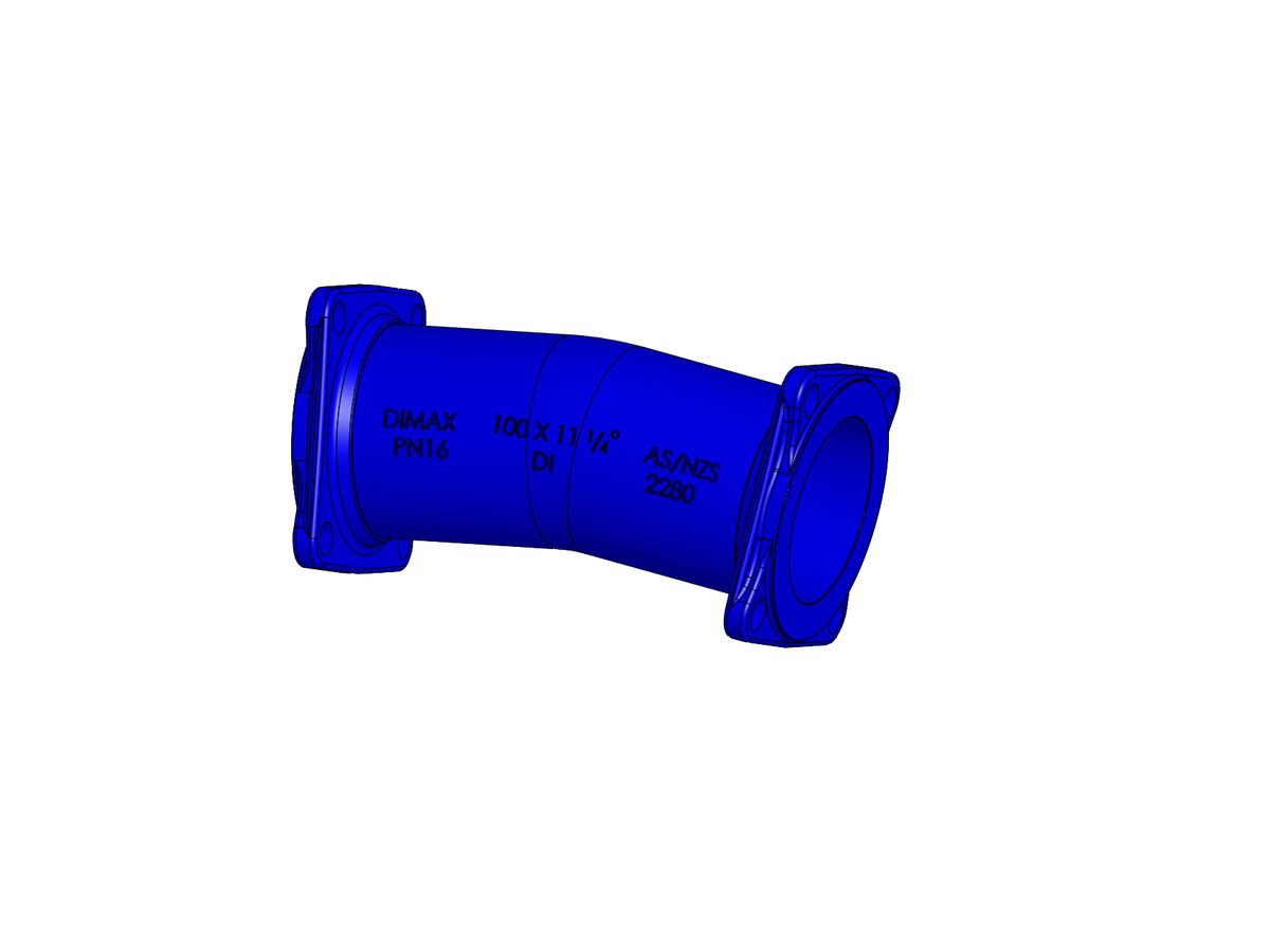 Dimax Bend Flanged PN16 B5 100mm x 11.25 Degree