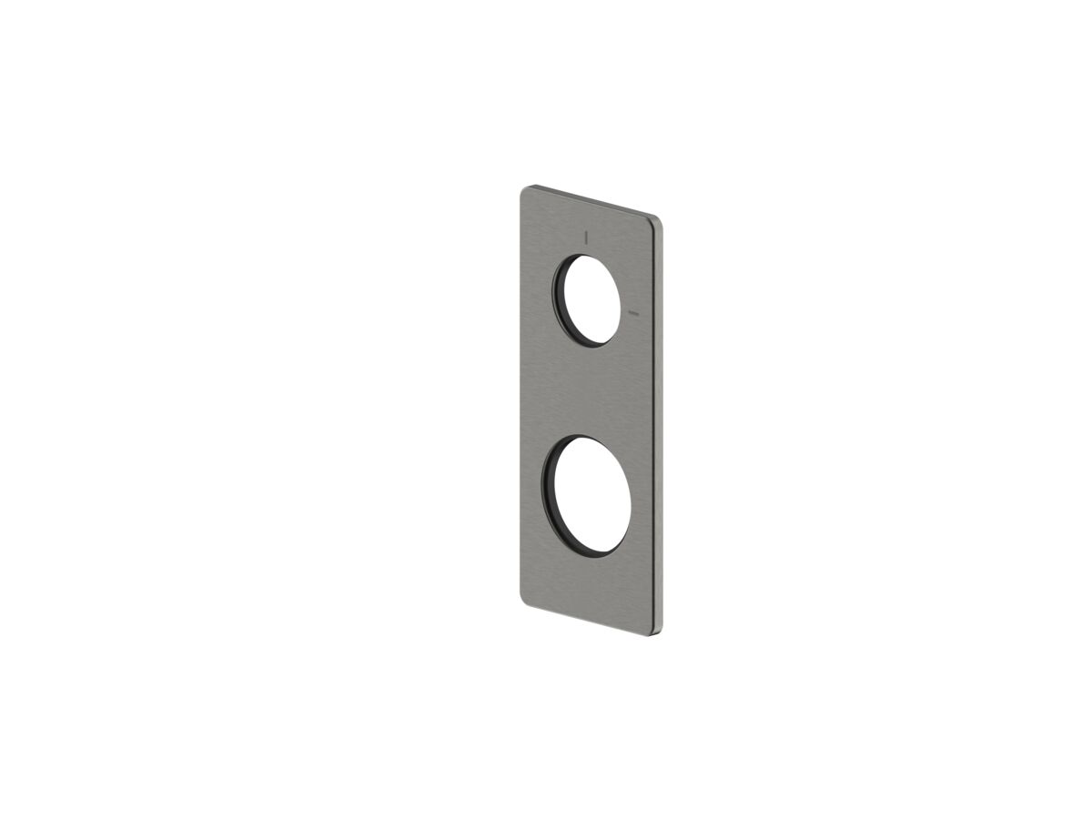Milli Trace Shower Mixer Cover Plate Diverter Brushed Gunmetal from Reece