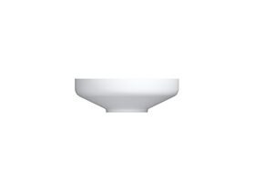 Omvivo Venice Compact 400 Counter Basin Round with Overflow Solid Surface White