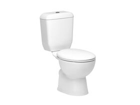 Posh Solus Round Close Coupled P Trap Toilet Suite With Standard Seat White/Chrome (4 Star)