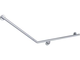 Mizu Drift 840mm x 715mm x 40 Degree Accessible Toilet Grab Rail Modular Right Hand Polished Stainless