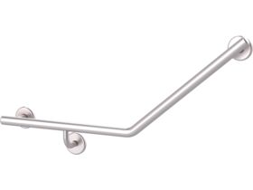 Mizu Drift 450 x 450 x 40 Degree Ambulant Toilet Grab Rail - Left Hand Brushed Stainless