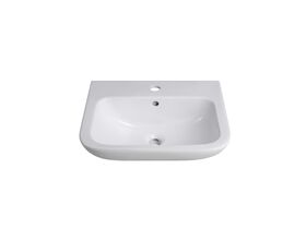 Wolfen Wall Basin Only 500 x 420mm Overflow 1 Taphole White