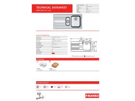 Technical Guide - Franke Rapid RPX651 1 1/3 Bowl Inset Sink Pack Right Hand Bowl Left Hand Drainer Stainless Steel