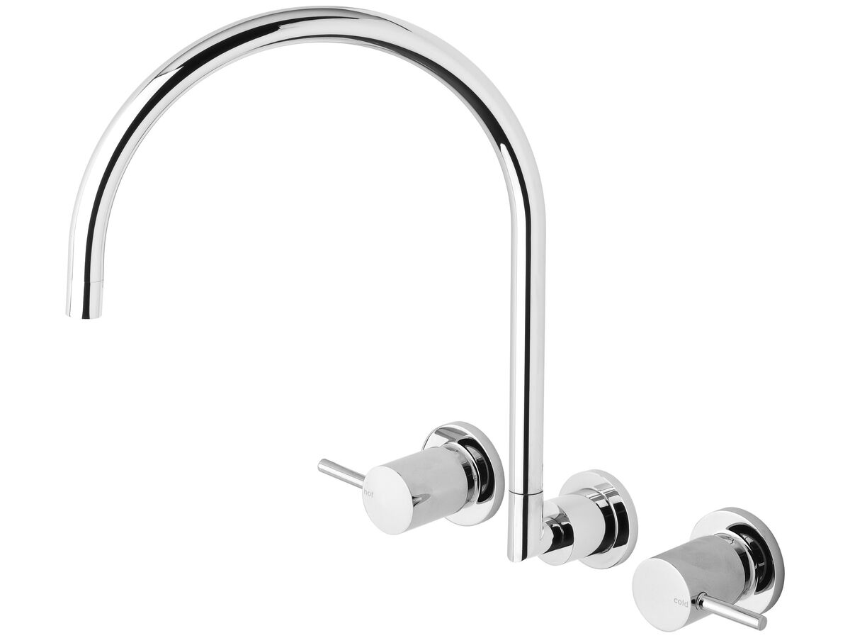 Vivid Pin Lever Wall Sink Set Gooseneck Outlet (4 Star)