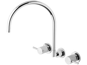 Vivid Pin Lever Wall Sink Set Gooseneck Outlet (4 Star)