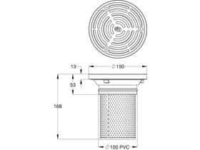 Floor Trap Combo Round Grate & Dual Strainer