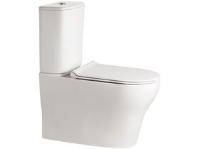 American Standard Cygnet Hygiene Rim Close Coupled Back to Wall Back Inlet Toilet Suite with Soft Close Quick Release Seat White (4 Star)