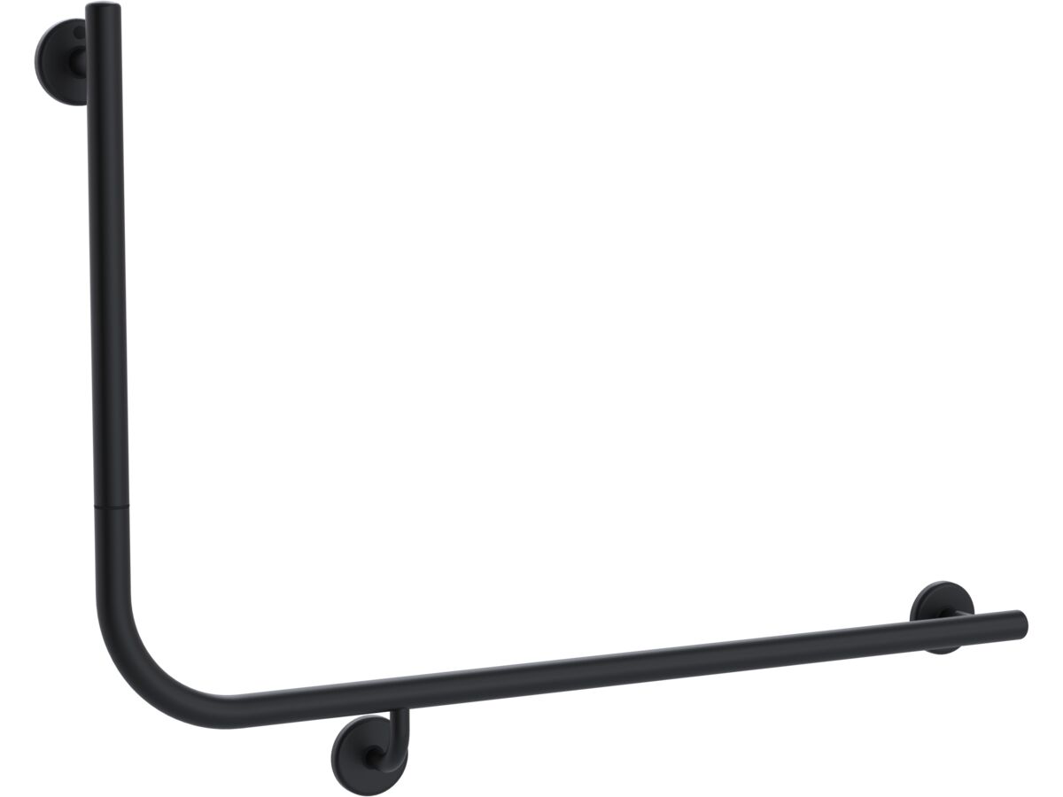 Mizu Drift 935mm x 600mm x 90 Degree Accessible Toilet Grab Rail Modular Right Hand Matte Black