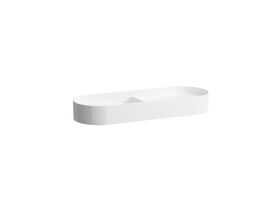 LAUFEN Sonar Double Basin White with Ceramic Waste Covers