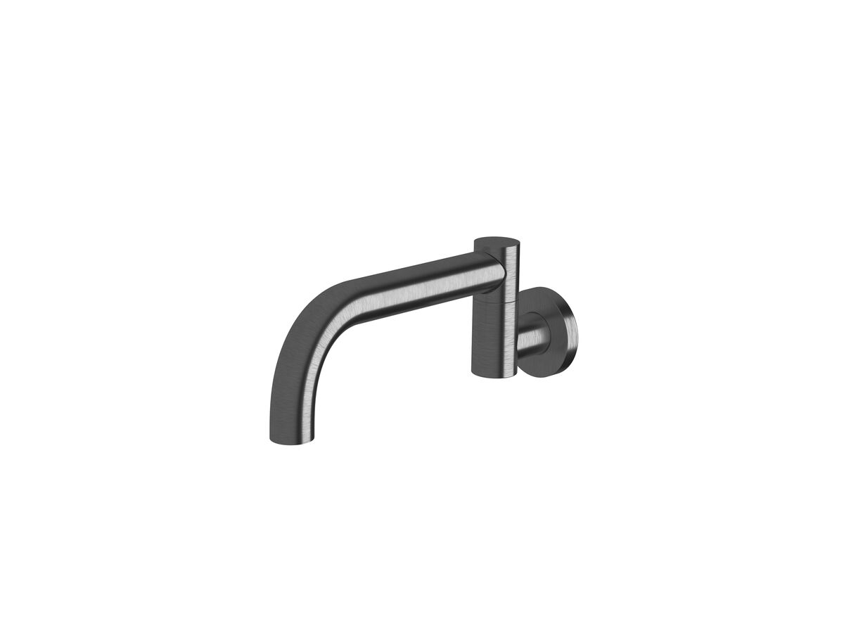 Scala Bath Outlet Swivel Curved 210mm LUX PVD Brushed Smoke Gunmetal