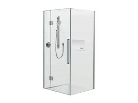 Glacier 2 Sided 900 x 900 Shower Tray & Screen Left Hand Hinge