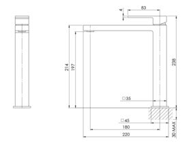 Milli Edge MK2 Sink Mixer Chrome (4 Star)