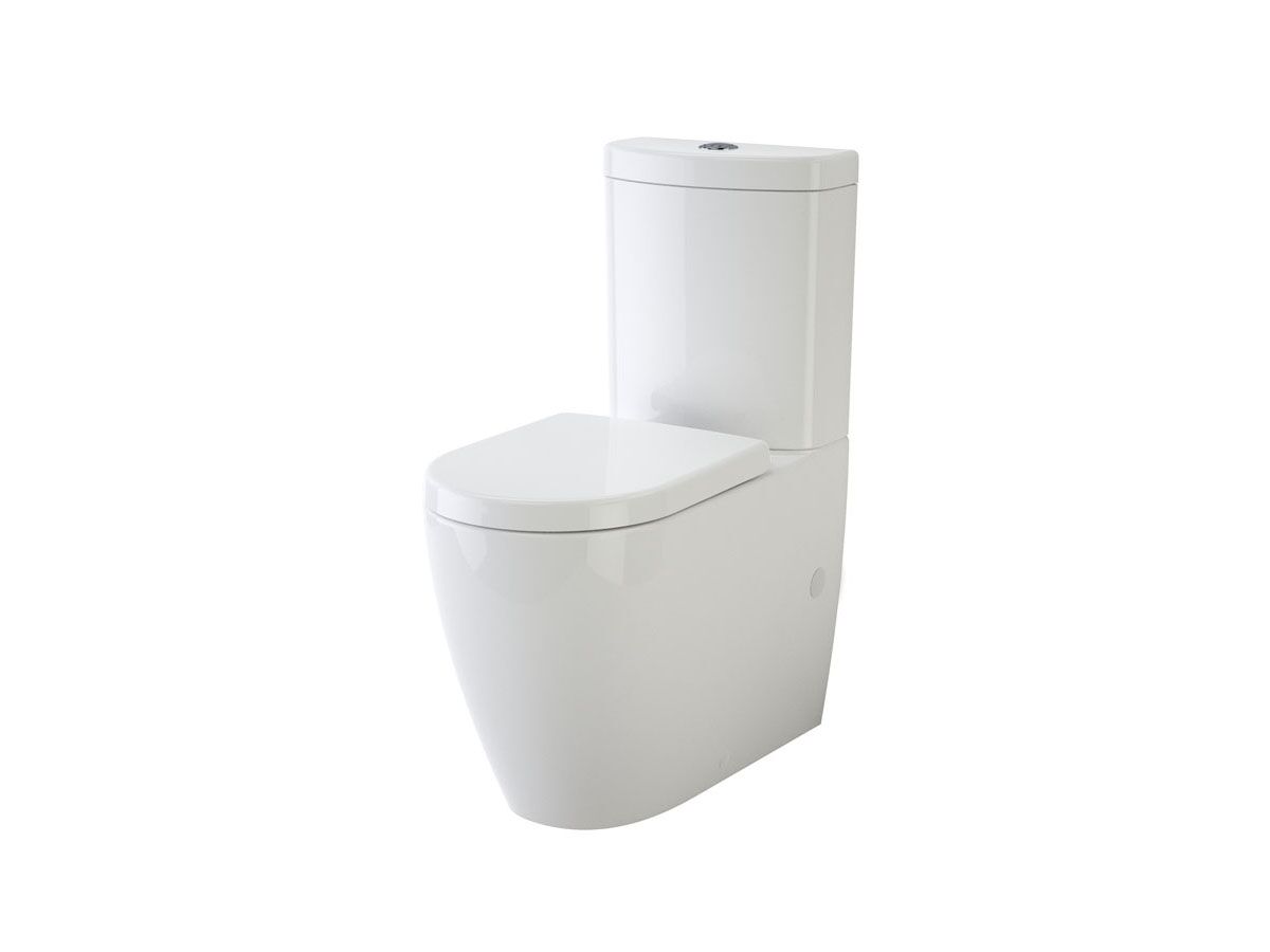 Caroma Forma Close Couple Back To Wall Bottom Inlet Toilet Suite with Soft Close Quick Release Seat White (4 Star)