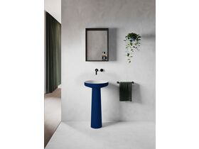 Venice 450 Basin and Pedestal Solid Surface Softskin Gentian Blue