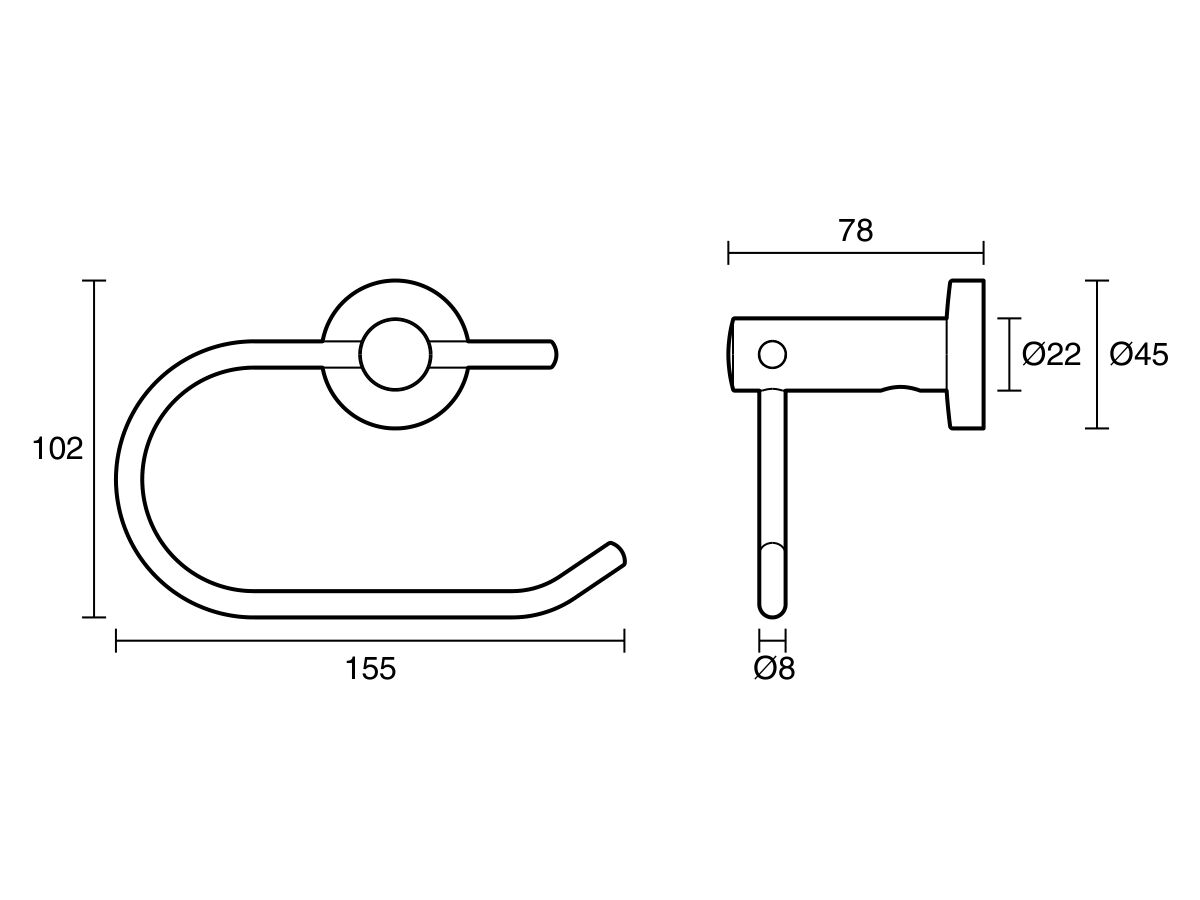 Posh Solus MK2 Toilet Roll Holder Matte Black from Reece