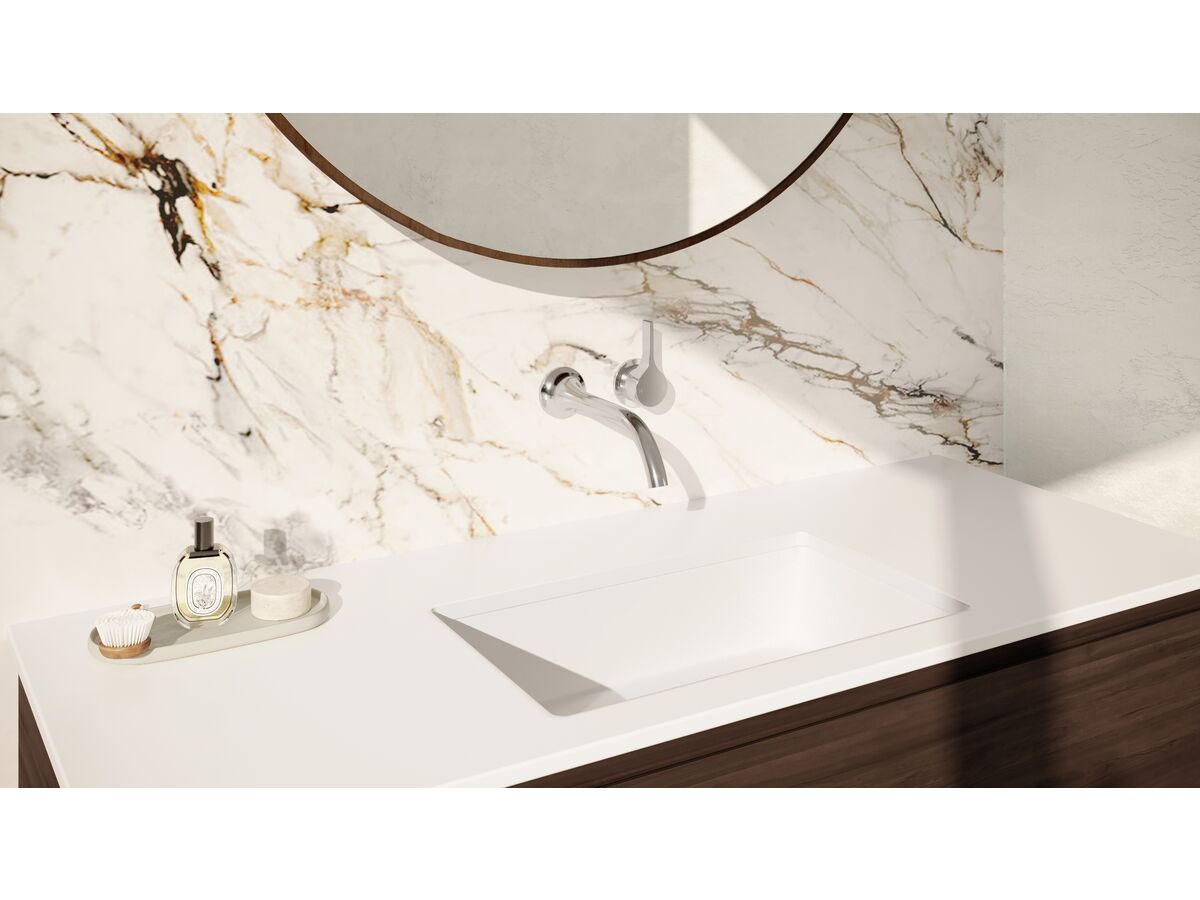 Milli Oria Wall Basin Mixer Outlet System Chrome (5 Star)