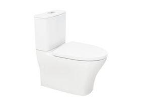 American Standard Signature Hygiene Rim Close Coupled Back to Wall Bottom Inlet Toilet Suite with Soft Close Quick Release White Seat (4 Star)