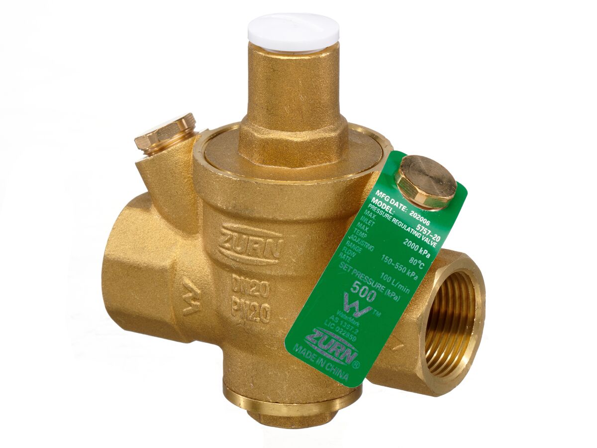 Zurn Wilkins 20mm Pressure Reduction Valve adjustable set at 400kPa