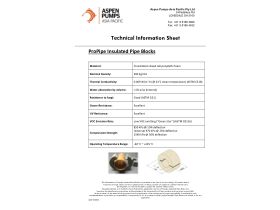 Specification Sheet - Propipe Insulated Pipe Blocks