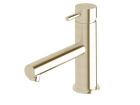 Scala Basin Mixer Tap with 150mm Outlet LUX PVD Brushed Platinum Gold (6 Star)